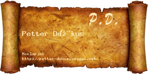 Petter Dókus névjegykártya